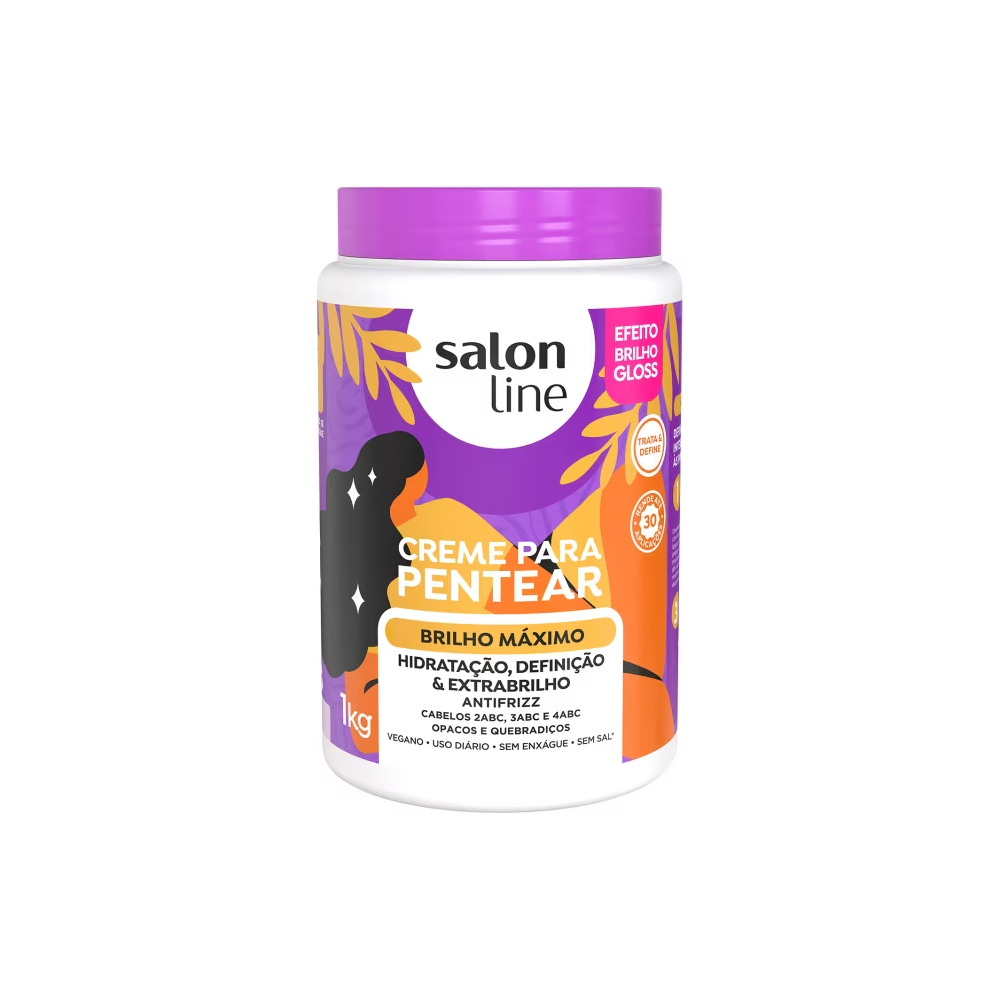 Salon Line - Creme Para Pentear Brilho Intenso 1Kg