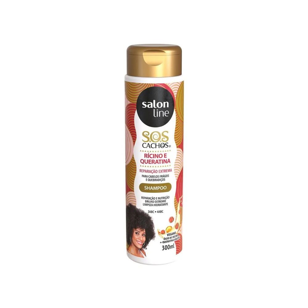 Salon Line - Shampoo S.O.S Cachos Rícino E Queratina 300ml