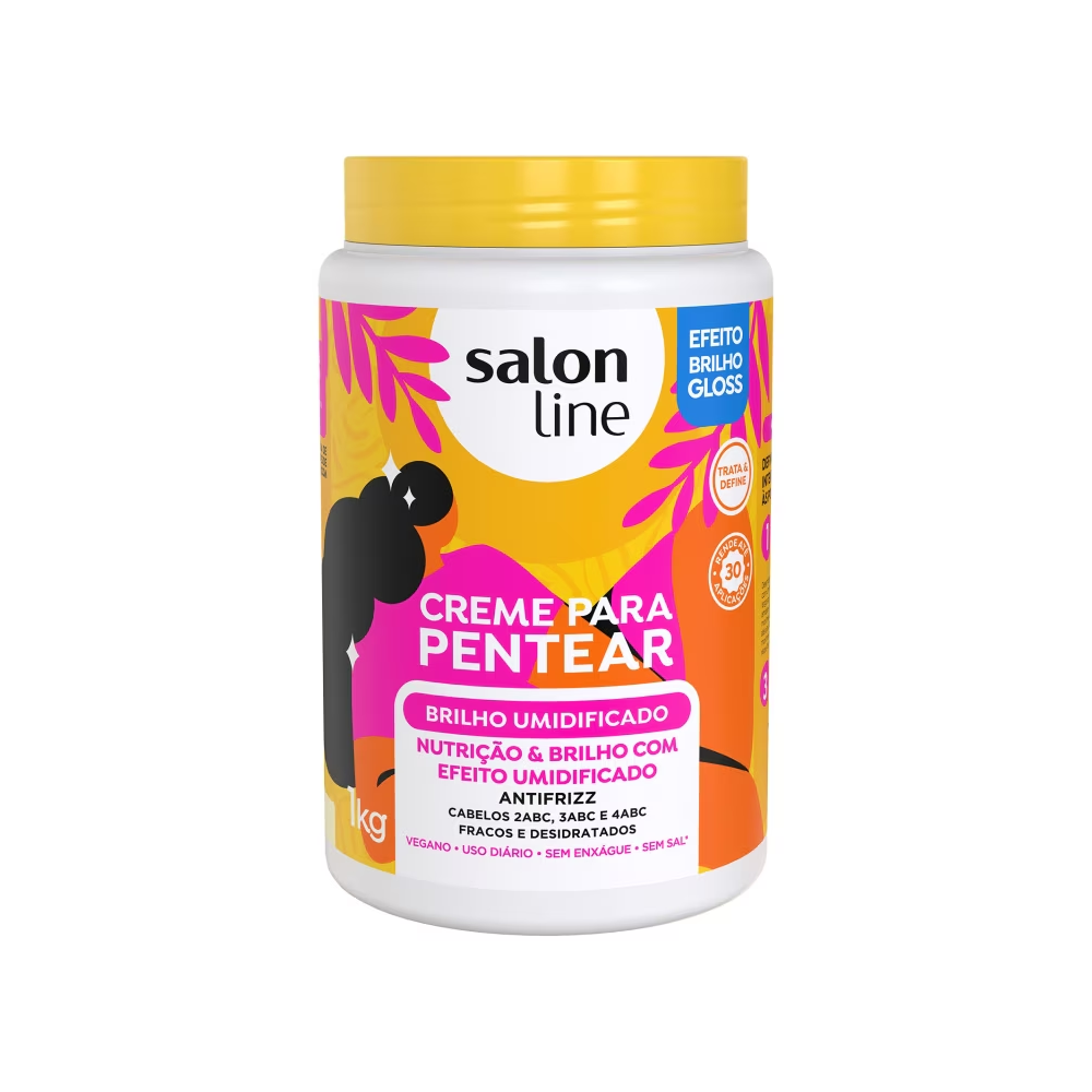 Salon Line - Creme Para Pentear Brilho Molhado 1Kg