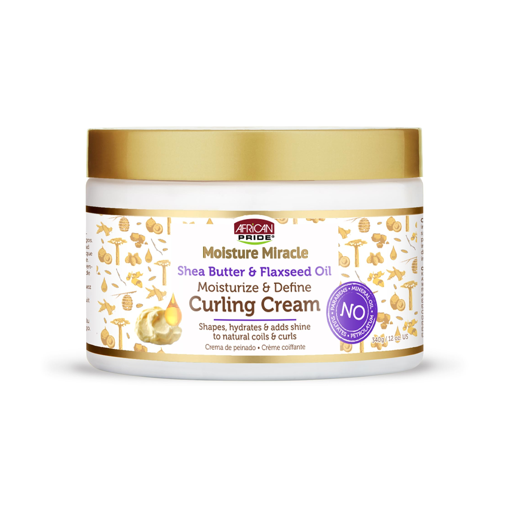 African Pride - Moist Miracle Shea Butter & Flaxseed Oil Curling Cream 12oz