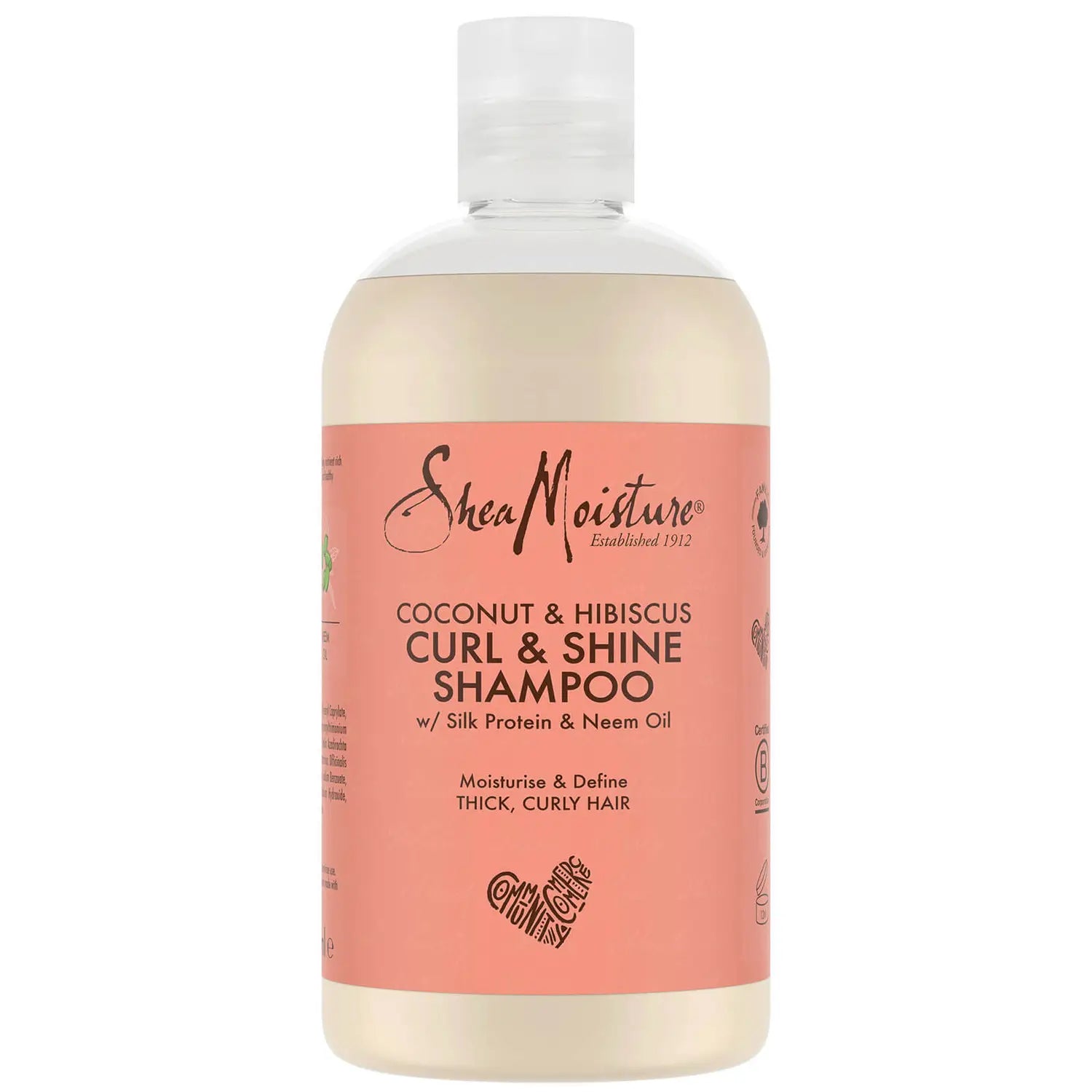Shampoo de Coco e Hibisco Curl & Shine - Shea Moisture 379 ml