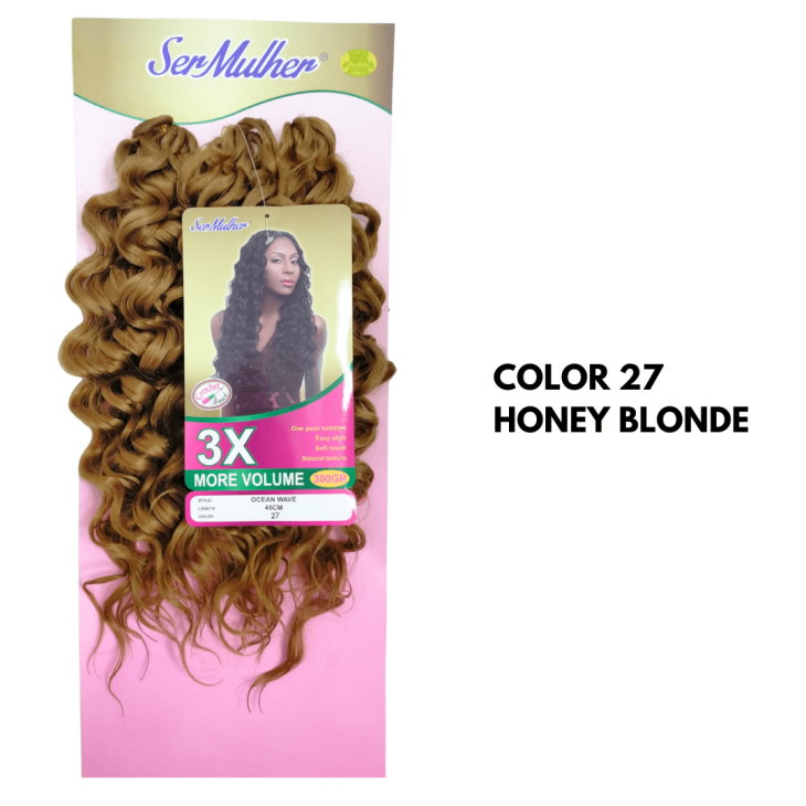 OCEAN WAVE – Crochet Braids – Extensões sintéticas de cabelo Ondulado - 27 Honey Blonde