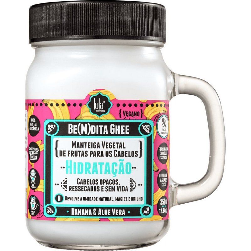 Lola - Máscara Hidratação Banana e Aloe Vera Be(M)dita Ghee 350g (VEGAN)