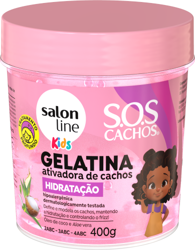Gelatina Ativadora de Cachos SOS Cachos Kids Hidratação 400g