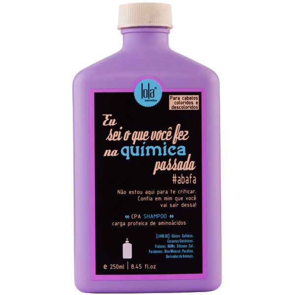 Lola - Shampoo CPA- Carga Proteíca de Aminoácidos- Eu Sei O Que Você Fez Na Química Passada 250mL (VEGAN)