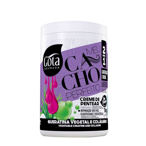 Gota Dourada - Meu Cacho Perfeito Creme de Pentear Queratina Vegetal 1kg