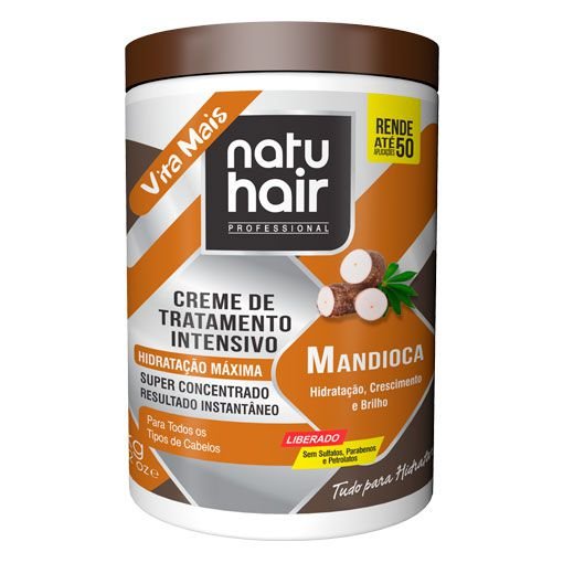 Natu Hair - Máscara de Tratamento Intensivo Mandioca - 1kg