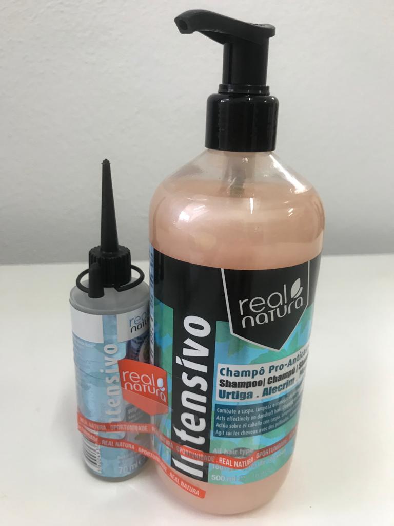 Kit Champô Real Natura Anti-Caspa 500ml + Tónico Anti-Caspa 70ml