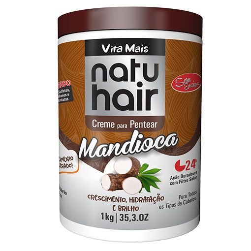 Natu Hair - Creme para Pentear Mandioca - 1kg
