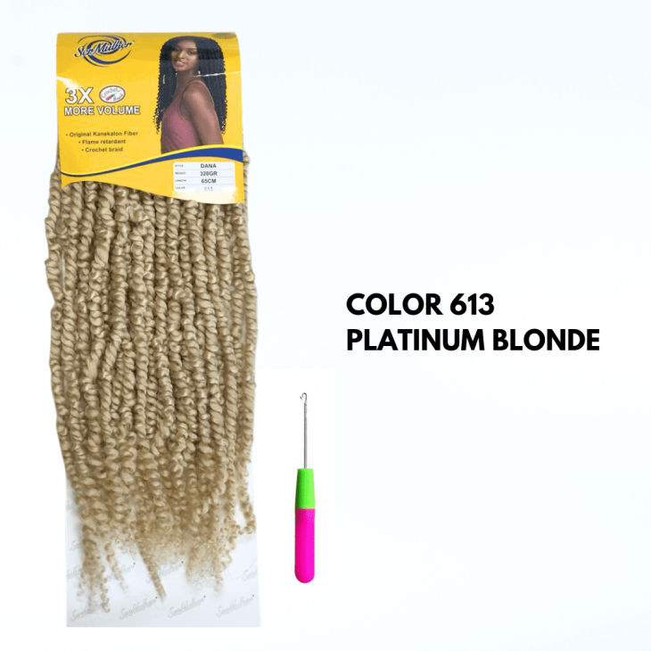DANA Passion Twist – Extensão De Cabelo Trança De Crochê 300G – 100% Kanekalon - 613 Platinum Blonde