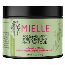 Mielle Organics Rosemary Mint Hair Masque, Tratamento Profundo de Biotina, 12 oz