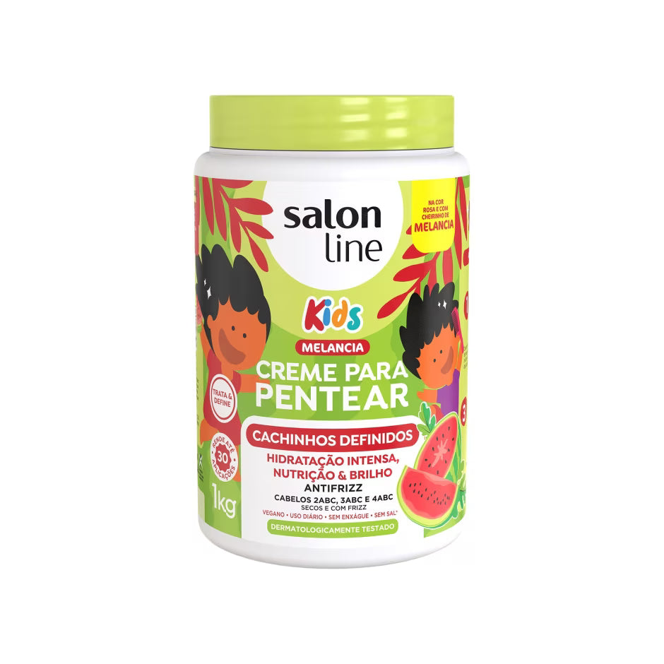 Salon Line - Creme Para Pentear Melancia Kids Cachinhos Definidos 1kg