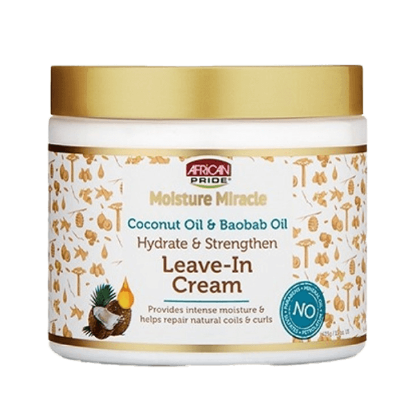 African Pride - Moist Miracle Coconut Oil & Baobab Oil Leave In Cream 15oz
