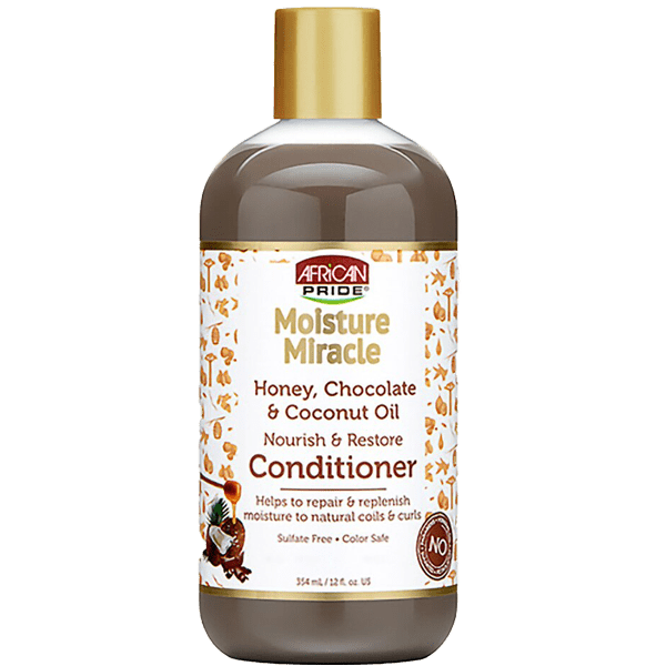 African Pride - Moist Miracle Honey, Chocolate &amp; Coconut Conditioner 12oz