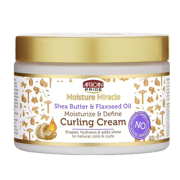 African Pride - Moist Miracle Shea Butter &amp; Flaxseed Oil Curling Cream 12oz