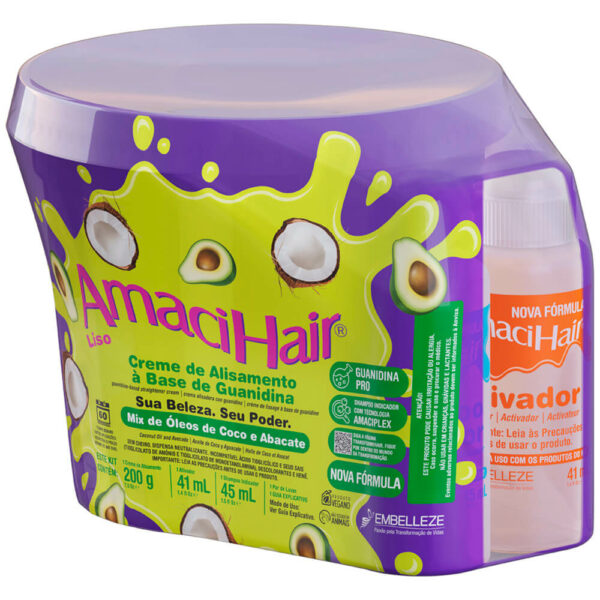 Kit de Relaxamento Guanidina Amacihair Liso 220g