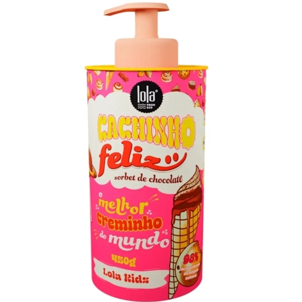Creme de Pentear Cachinho Feliz Chocolate 450g- Lola