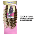 OCEAN WAVE – Crochet Braids – Extensões sintéticas de cabelo Ondulado - SP27/613 Honey/Platinum Blonde Meches