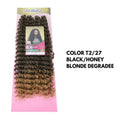 Novo RITMO 65cm - Crochet Braids – Extensões sintéticas de cabelo cacheado - T2-27 Natural Black/Honey Blonde Degradee