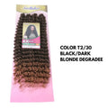 Novo RITMO 65cm - Crochet Braids – Extensões sintéticas de cabelo cacheado - T2-30 Black/Dark Blonde Degradee