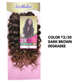 OCEAN WAVE – Crochet Braids – Extensões sintéticas de cabelo Ondulado - T2-30 Dark Brown Degradee