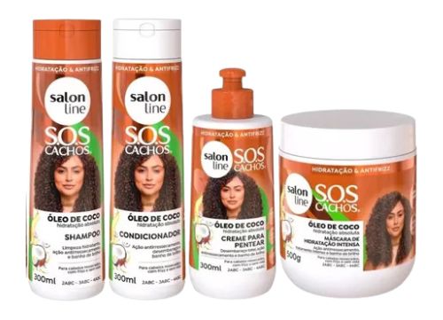 Kit Salon Line - S.O.S Cachos Coco Tratamento Profundo (4 produtos)