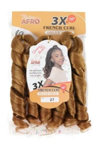 FRENCH CURL 3xDONNA MONICA 10" – Fibra para Tranças Africanas - Cor 27