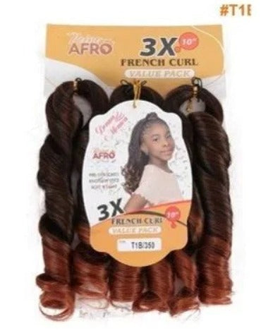 FRENCH CURL 3xDONNA MONICA 10" – Fibra para Tranças Africanas - Cor T1B/350