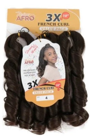 FRENCH CURL 3xDONNA MONICA 10" – Fibra para Tranças Africanas - Cor 4