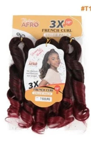 FRENCH CURL 3xDONNA MONICA 10" – Fibra para Tranças Africanas - Cor 1