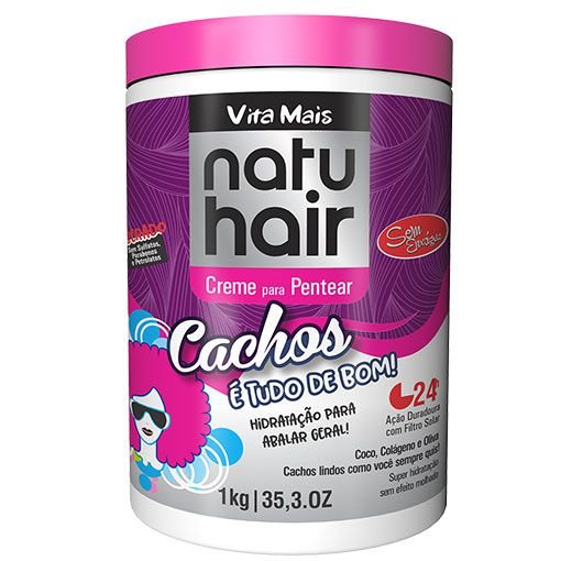Natu Hair - Creme para Pentear Cachos é Tudo de Bom - 1kg