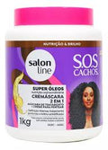 Cremáscara 2 em 1 S.O.S Cachos Super Óleos 1kg - Salon Line