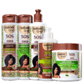 Kit Salon Line - S.O.S Cachos Coco Tratamento Profundo (5 podutos)