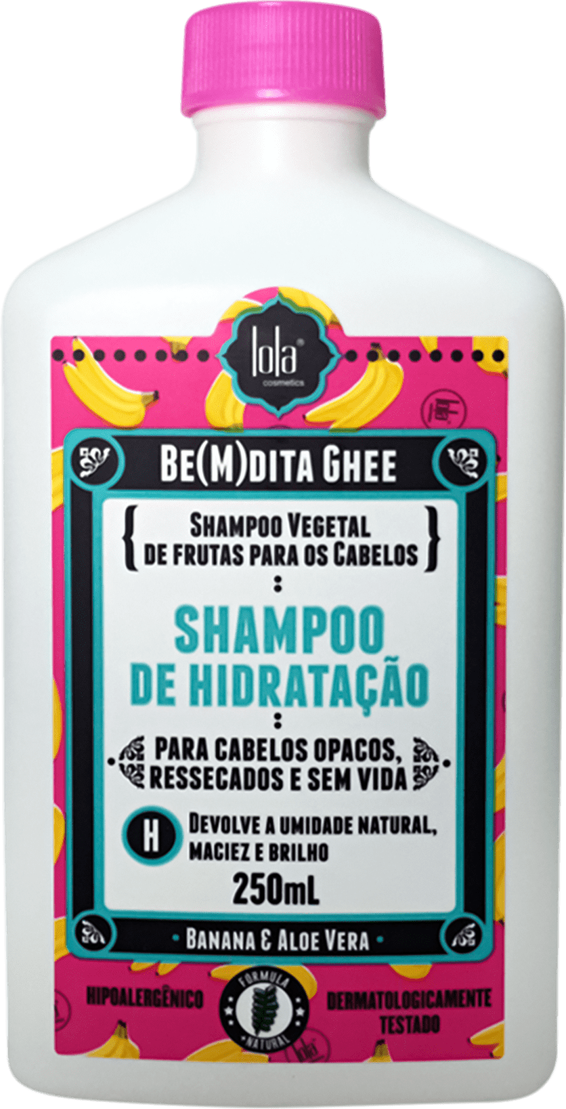 Lola - Shampoo Be(M)dita Ghee de Hidratação | Banana &amp; Aloe Vera 250ml (VEGAN)