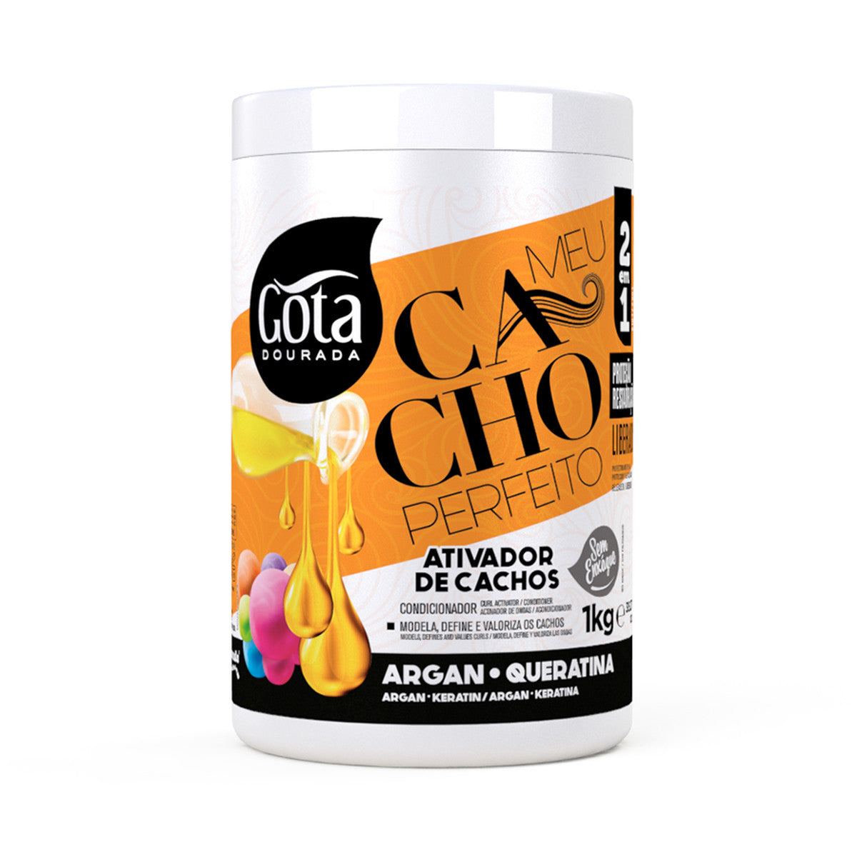 Gota Dourada - Ativador de Cachos Meu Cacho Perfeito 1KG