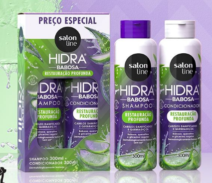 Kit Salon Line - Hidra Shampoo e Condicionador Babosa e Queratina