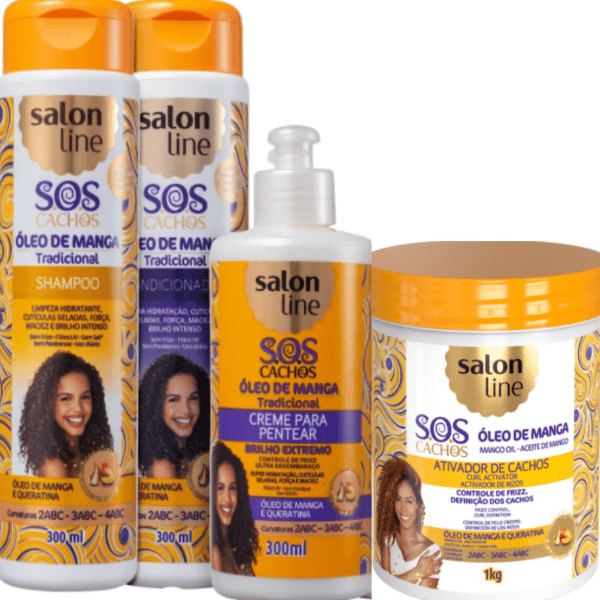 Kit Salon Line S.O.S Cachos Óleo de Manga (4 produtos)