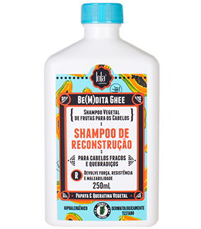 Lola - Shampoo Be(M)dita Ghee de Reconstrução | Papaya &amp; Queratina Vegetal 250ml (VEGAN)
