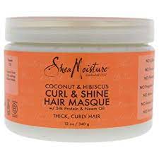 Shea Moisture Coconut & Hibiscus Curl & Shine Máscara Capilar 340 gr
