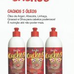 Kit Fina Flor Cachos 5 Óleos (Shampoo, Mascara, Creme de pentear) 500ml