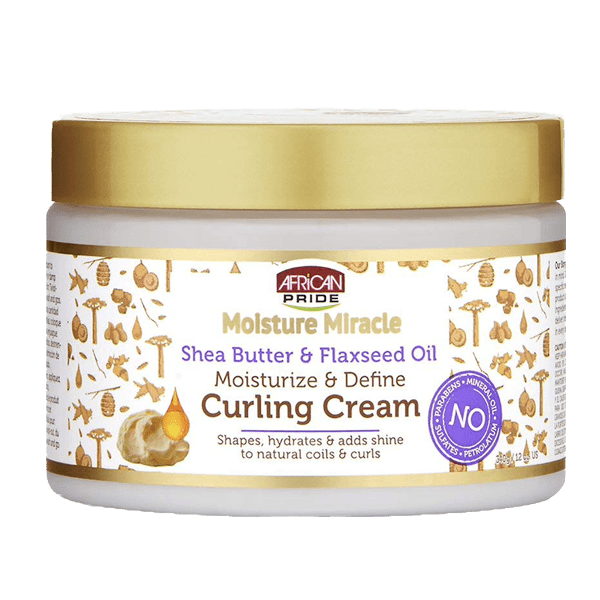 African Pride Moisture Miracle Shea Butter Flaxseed Oil Curling Cream